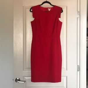 J. Crew red cap-sleeve sheath dress